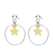 Mini breloque étoile 8x7 mm en Argent 925 Doré à l'or fin x1