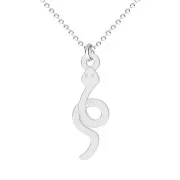 Breloque serpent 16x5.5 mm en Argent 925 x1
