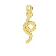 Breloque serpent 16x5.5 mm en Argent 925 Doré à l'or fin x1|raw }}