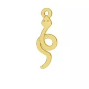 Breloque serpent 16x5.5 mm en Argent 925 Doré à l'or fin x1