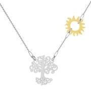 Intercalaire - pendentif soleil 12.5 mm en Argent 925 Doré à l'or fin x1