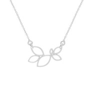 Intercalaire - pendentif feuilles ajourées 22x14mm - Argent 925 Doré à l'or fin x1