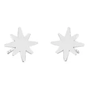 Boucles d'oreilles étoiles du nord 8 mm en Argent 925 x2