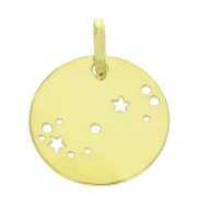 Pendentif constellation Scorpion 18 mm en Argent 925 Doré x1|raw }}