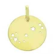 Pendentif constellation Scorpion 18 mm en Argent 925 Doré x1