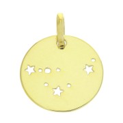 Pendentif constellation Capricorne 18 mm en Argent 925 Doré x1|raw }}
