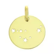 Pendentif constellation Capricorne 18 mm en Argent 925 Doré x1