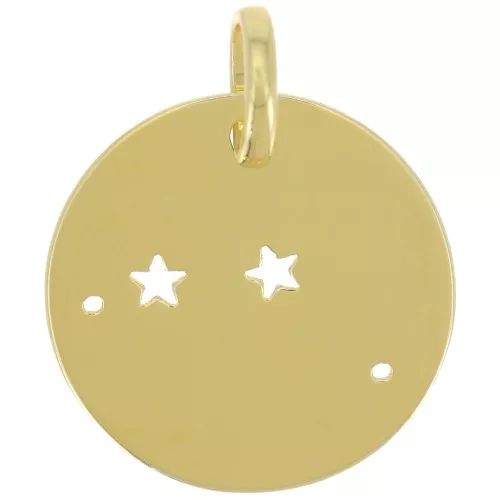Pendentif constellation Bélier 18 mm - Argent 925 Doré x1