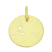 Pendentif constellation Poisson 18 mm en Argent 925 Doré x1