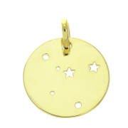 Pendentif constellation Cancer 18 mm en Argent 925 Doré x1|raw }}