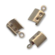 Pince lacet rond 4 mm bronze x6