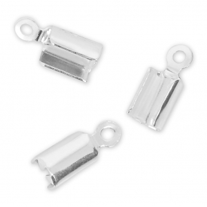 Pince lacet rond 4 mm Placage argent finx6