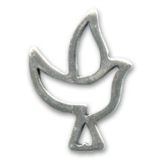 Colombe 31 mm argenté vieilli x1