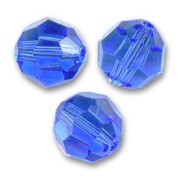 Perles rondes  PureCrystal 5000 4 mm Sapphire  x20