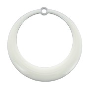 Pendentifs ronds évidés en résine époxy 28 mm - Blanc x4|raw }}