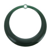 Pendentifs ronds évidés en résine époxy 28 mm - Vert sapin x4