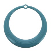 Pendentifs ronds évidés en résine époxy 28 mm - Turquoise x4|raw }}