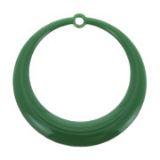 Pendentifs ronds évidés en résine époxy 28 mm - Vert x4