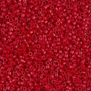 Miyuki Delica 11/0 DB0791 - Dyed Semi Mat Opaque Bright Red x8g