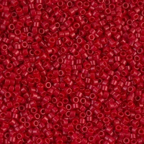 Miyuki Delica 11/0 DB0791 - Dyed Semi Mat Opaque Bright Red x8g