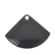 Sequins éventail en laiton et résine époxy 15x20 mm Gris moyen x4|raw }}