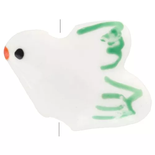 Oiseaux en céramique 13x17 mm Green x4