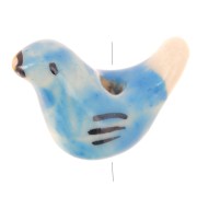 Oiseaux en céramique 14x19 mm Blue Turquoise x4