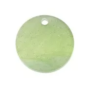 Sequin rond en plexiglas pailleté 19 mm - Olive - Gris vert x1