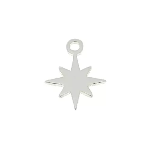 Mini breloque étoile du nord 9x7 mm en Argent 925 x1