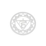 Intercalaire rond - médaille - 15 mm Chakra n°5 - Gorge - Argent 925 x1|raw }}