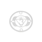 Intercalaire rond - médaille - 15 mm Chakra n°6 - 3ème oeil - Argent 925 x1|raw }}
