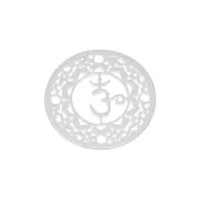 Intercalaire rond - médaille - 15 mm Chakra n°7 - Coronal - Argent 925 x1