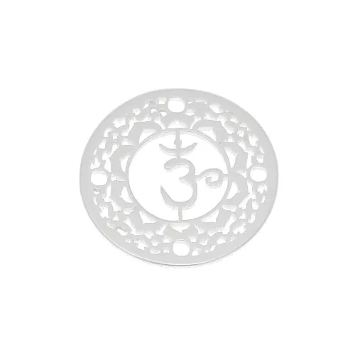 Intercalaire rond - médaille - 15 mm Chakra n°7 - Coronal - Argent 925 x1