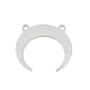 Intercalaire demi-lune 2 anneaux 12.5x14.5 mm - Acier inoxydable x1