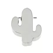 Poussoir - Perle cactus 10x8 mm pour cordon 1.5 mm - Acier inoxydable x1