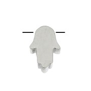 Poussoir - Perle main de Fatma 8x5.5 mm pour cordon 1.5 mm - Acier inoxydable x1|raw }}