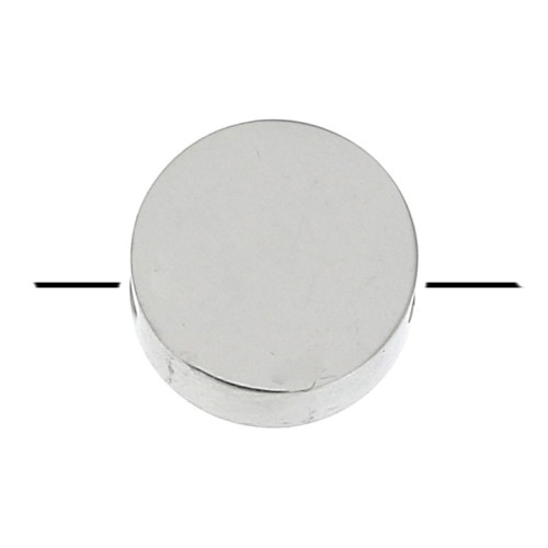 Poussoir - Palet rond 7 mm pour cordon 1.5 mm - Acier inoxydable x1