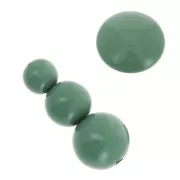 Assortiment 26 perles rondes 6-8-10 mm et 2 cabochons en résine opaque - Vert