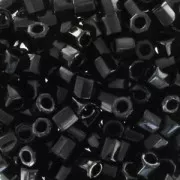 Miyuki Delica 8/0 Hex Cut DBLC0010 - Black x10g