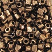 Miyuki Delica 8/0 Hex Cut DBLC0022 - Met Dark Bronze x10g