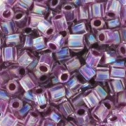 Miyuki Delica 8/0 Hex Cut DBLC0056 - Crystal AB Raspberry Lined x10g