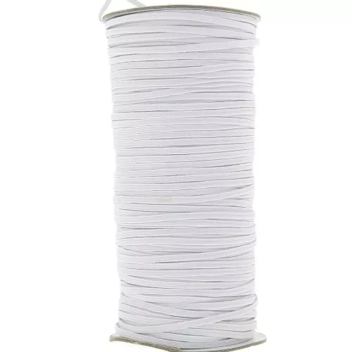 Elastique plat 3 mm Blanc x 180 m