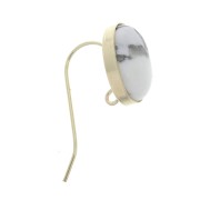 Crochets d'oreilles ovales pour cabochon 14x10mm - Gold Filled (or laminé) x2