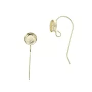 Crochets d'oreilles ronds pour cabochon 6 mm - Gold Filled (or laminé) x2