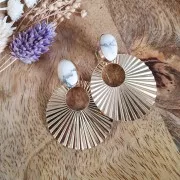 Crochets d'oreilles ronds pour cabochon 6 mm - Gold Filled (or laminé) x2