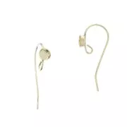 Crochets d'oreilles ronds pour cabochon 4 mm - Gold Filled (or laminé) x2