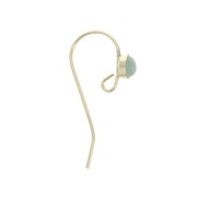 Crochets d'oreilles ronds pour cabochon 4 mm - Gold Filled (or laminé) x2