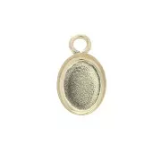 Pendentif ovale pour cabochon fond plat 8x6 mm - Gold filled (or laminé)  x1