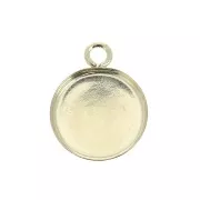 Pendentif rond pour cabochon fond plat 10 mm - Gold filled (or laminé) x1