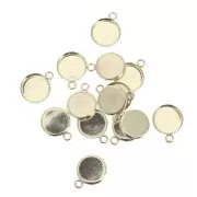 Pendentif rond pour cabochon fond plat 10 mm - Gold filled (or laminé) x1